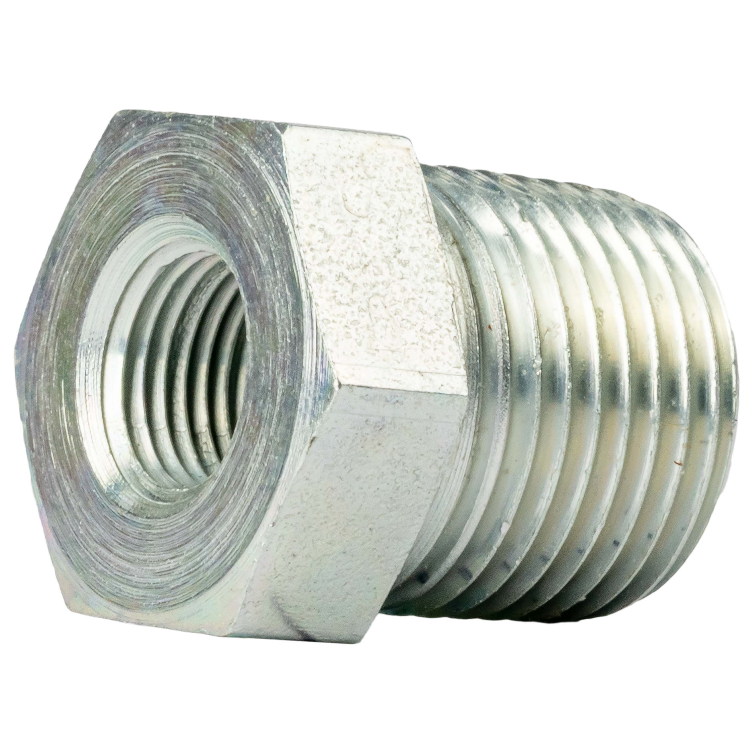 Steel Hydraulic Hose Adapters - Zinc Plated (High Pressure) Pipe Thread